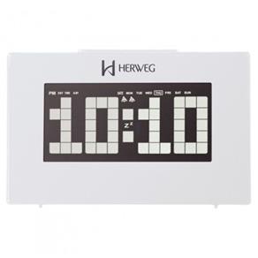 Relógio Digital Mesa Herweg 2963 021 Branco Termometro