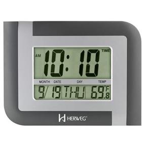 Relógio Digital Mesa Parede Herweg 6404 Alarme Calendario