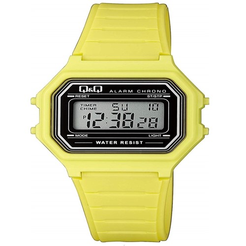 RelÃ³gio Digital Q&Q Japan Borracha Water Resist Amarelo - Amarelo - Dafiti