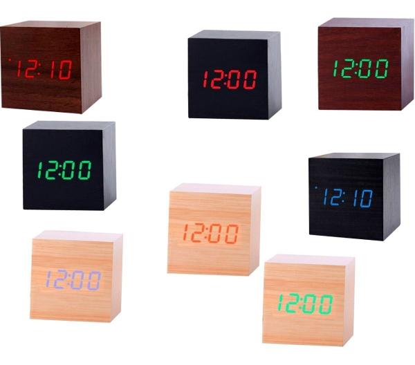 Relógio Digital Cubo Led de Mesa Retrô Data Hora - Exclusivo