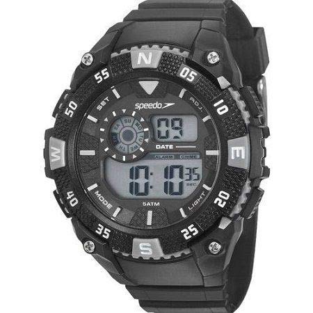 Relógio Digital Speedo Masculino Esportivo Preto/prata