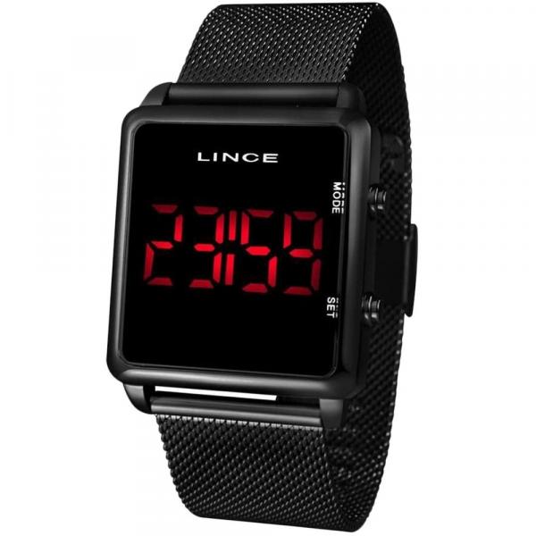 Relógio Digital Unissex Preto Lince MDN4596L PXPX