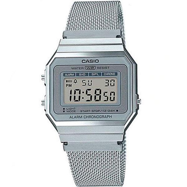 Relógio Digital Unissex Vintage Casio A700WM-7ADF - Prata