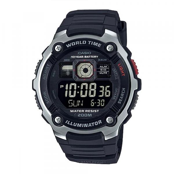 Relógio Digital World Time Casio Ae-2000W-1Bvdf