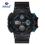 Relogio Digital Xinjia Masculino Esportivo Shock Militar Prova D'agua Preto e Azul