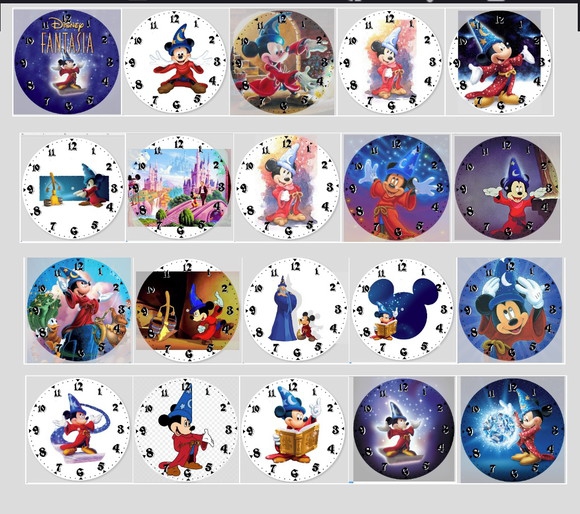 Relogio Disney Mickey Fantasia Anos 60 70 80 Desenho Classic - Artesanato