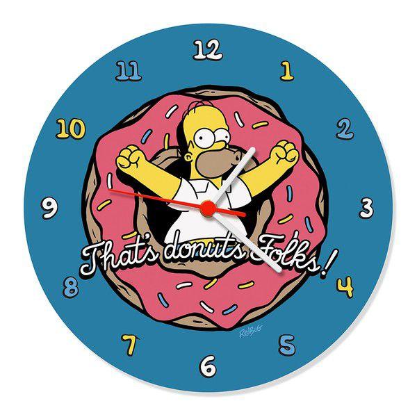 Relógio Donuts Homer Simpson - Presente Criativo Geek - Fabrica Geek