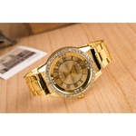 Relógio Dourado Feminino Casual Quartz Kanima