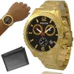 Relógio Dourado Magnum Masculino Ouro 2 anos de garantia MA34398P