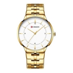 Relógio Dourado Prata Masculino Curren Luxo - Modelo 8321