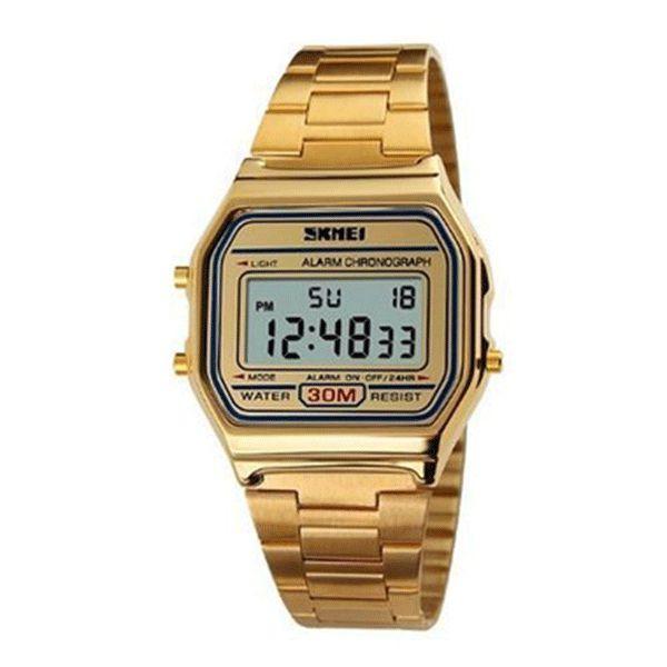 RELÓGIO Dourado Vintage UNISSEX SKMEI DIGITAL Geek Retrô Old