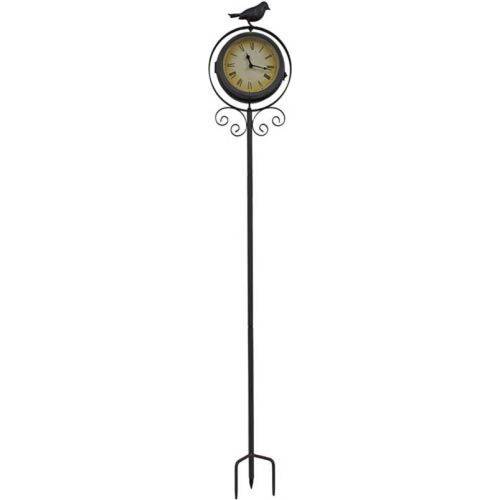 Relógio e Termômetro com Estaca Brown Bird Goodsbr 110x20x11cm