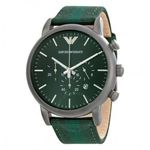 Relógio EA Ar1950 Verde Tecido Analógico 41mm