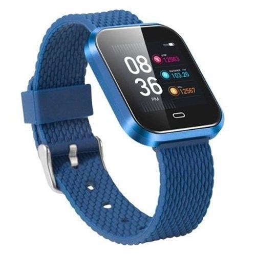 Relógio Eletrônico Smartwatch Fit Pró Stamped (Azul)