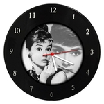Relógio Em Disco De Vinil - Audrey Hepburn - Mr. Rock - 01