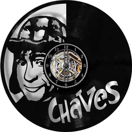 Relógio em Disco de Vinil - Chaves