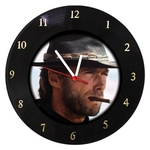 Relógio Em Disco De Vinil - Clint Eastwood - Mr. Rock