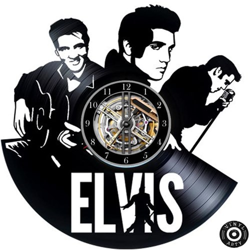 Relógio em Disco de Vinil - Elvis