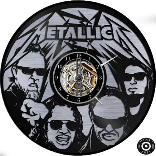 Relógio em Disco de Vinil - Metallica