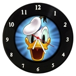 Relógio Em Disco De Vinil - Pato Donald - Mr. Rock