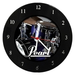 Relógio Em Disco De Vinil - Pearl Drums - Mr. Rock