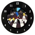 Relógio Em Disco De Vinil The Simpsons Abbey Road - Mr. Rock