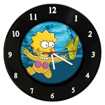 Relógio Em Disco De Vinil - The Simpsons Lisa - Mr. Rock