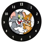 Relógio Em Disco De Vinil - Tom e Jerry - Mr. Rock