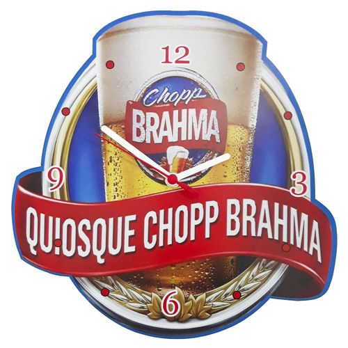 Relógio em Mdf - Quiosque Brahma