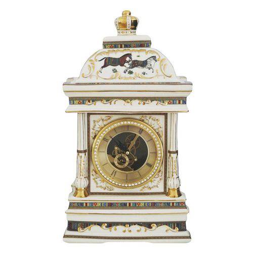 Relógio em Porcelana Limoges Italiano Detalhes em Dourado