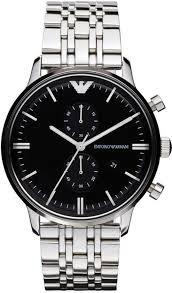 Relógio Emporio Armani Ar0389 Prata Preto