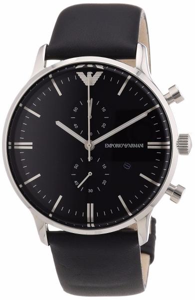 Relógio Emporio Armani Ar0397 Clássico Preto Couro