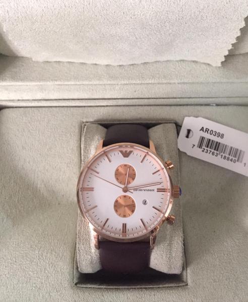 Relógio Emporio Armani Ar0398 Clássico Couro