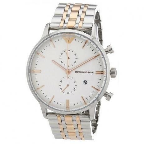 Relógio Emporio Armani AR0399 Misto Aço Inoxidável e Rose 43mm Oferta - Empório Armani