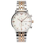 Relógio Emporio Armani AR0399 Misto Aço Inoxidável e Rose 43mm Oferta