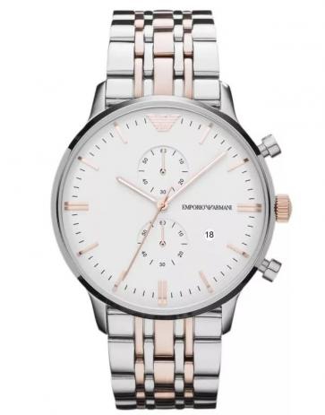 Relógio Emporio Armani Ar0399 Prata e Rose