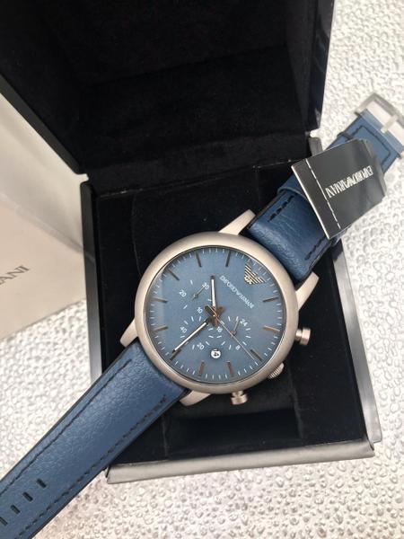 Relógio EMPORIO ARMANI AR11023 Azul Couro