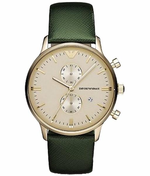 Relógio Emporio Armani Ar1722 Dourado e Verde Couro