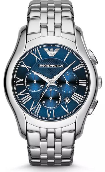 Relógio Emporio Armani Ar1787 Prata e Azul