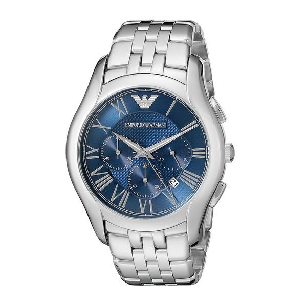 Relógio Emporio Armani Ar1787 Prata e Azul