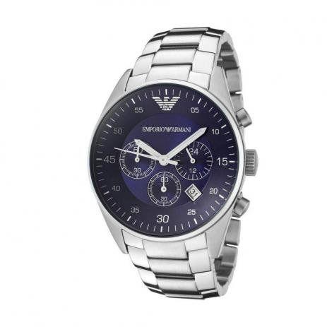 Relógio Empório Armani Ar5860 Prata Azul - Emporio Armani