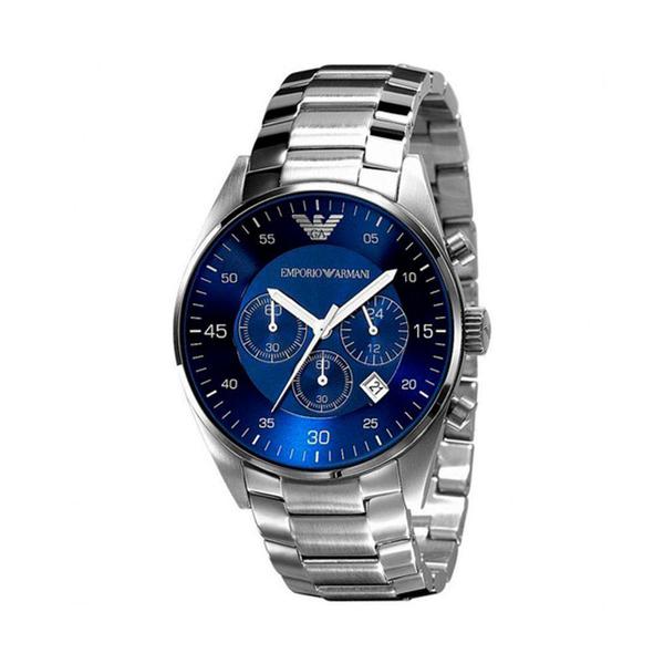 Relógio Empório Armani AR5860 Prata e Azul - Emporio Armani