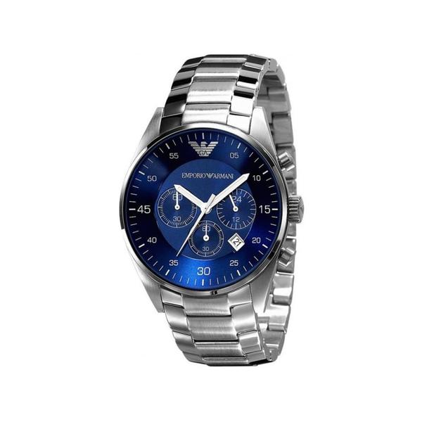 Emporio armani deals blue chronograph watch