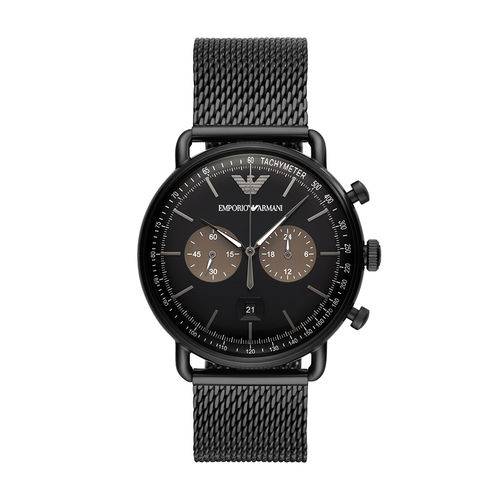 Relógio Empório Armani Masculino Aviator Preto Ar11142/1pn