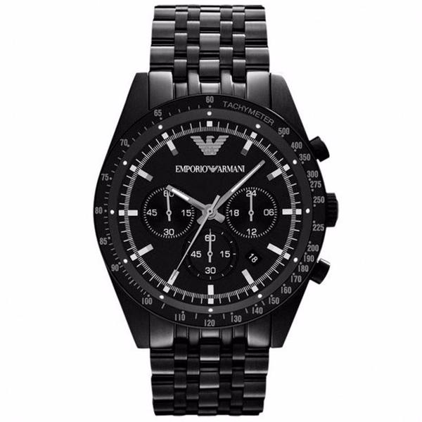 Relógio Emporio Armani Modelo AR5989 Black Analogico Cronometro 43mm Oferta