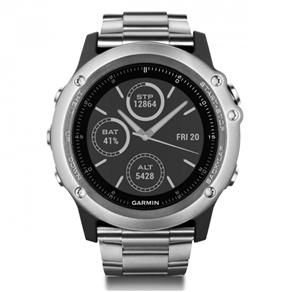 Relógio Esportivo Garmin Fenix 3 Safira Titânio com Pulseira em Metal