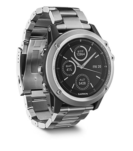 Relógio Esportivo Garmin Fenix 3 Safira Titânio com Pulseira em Metal