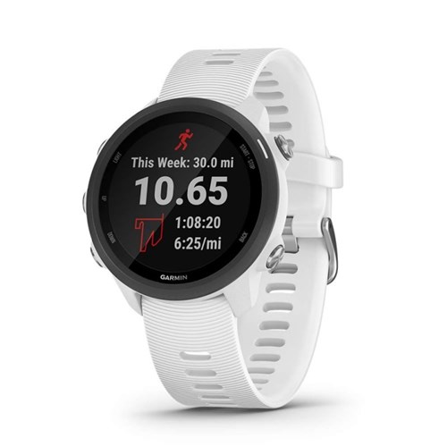 Relogio Esportivo Garmin Forerunner 245 Music Branco e Preto com Gps e Monitor Cardiaco