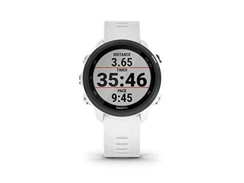 Relogio Esportivo Garmin Forerunner 245 Music Branco e Preto com GPS e Monitor Cardiaco