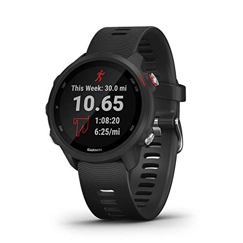 Relogio Esportivo Garmin Forerunner 245 Music Preto e Vermelho com GPS e Monitor Cardíaco